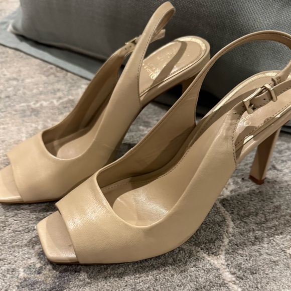 Vince Camuto Cream Slingback Heels - Picture 3 of 3